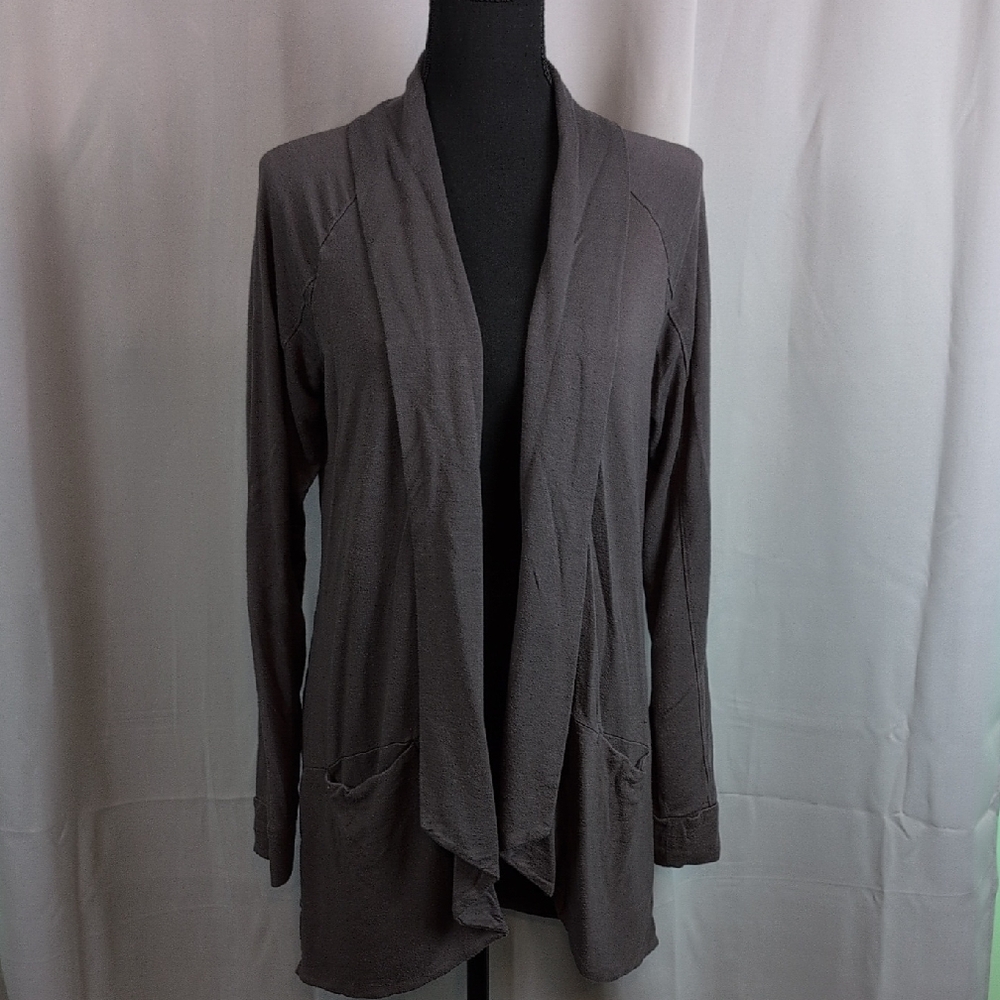 Maurices Charcoal Draped‎ Cardigan